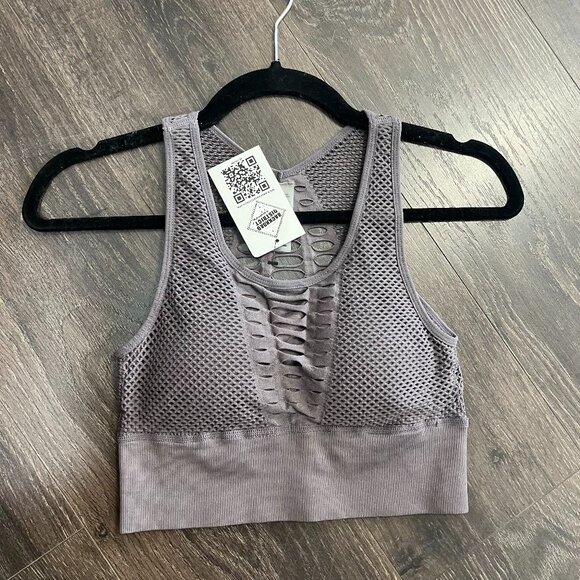 NWT Mono B Laser Cut Seamless Sports Bra Arcane Size Small - Picture 2 of 5